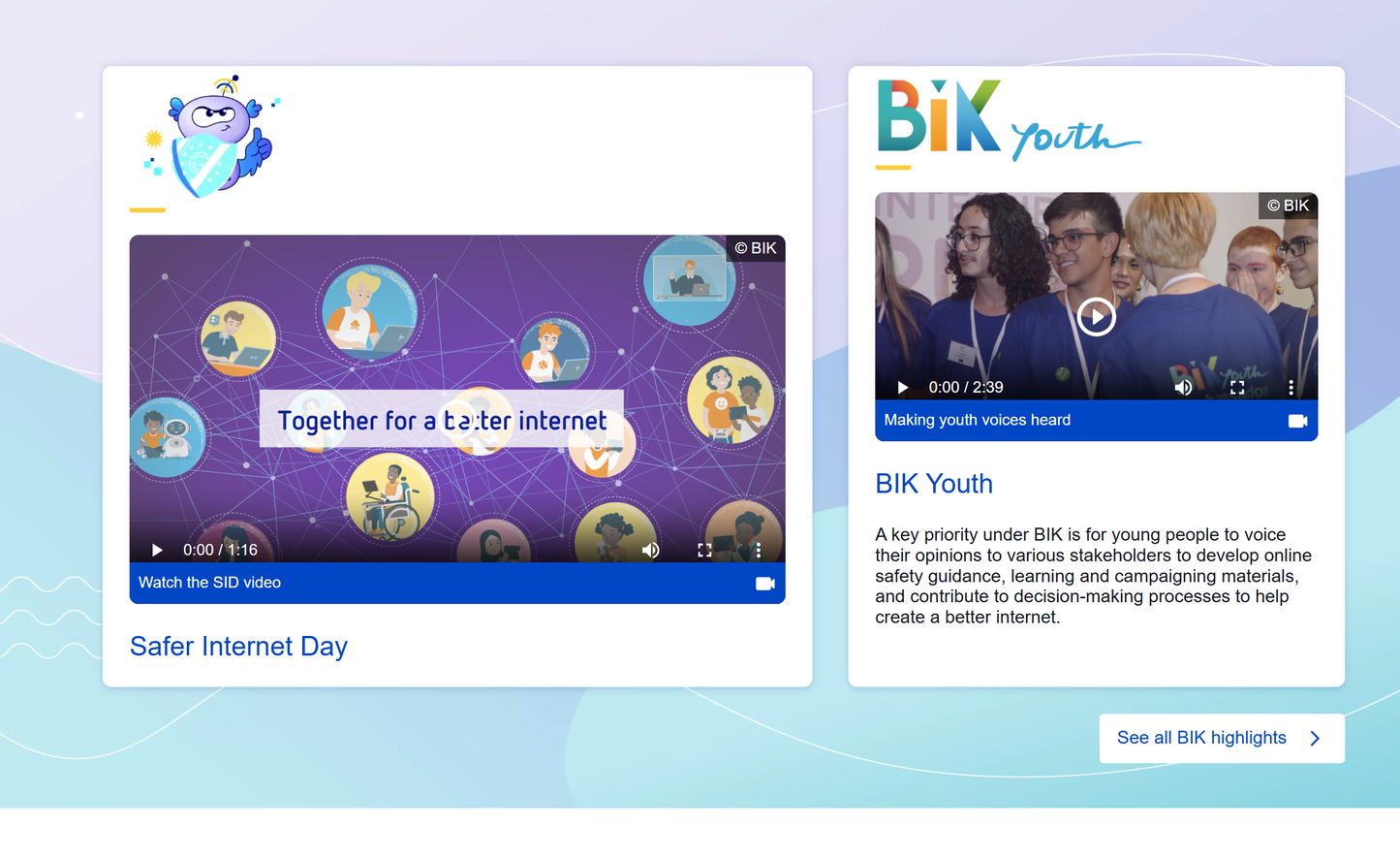Site web Better Internet for Kids.europa.eu