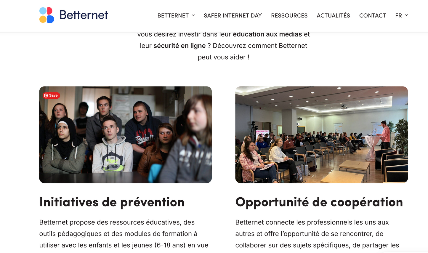 Site web Betternet.be