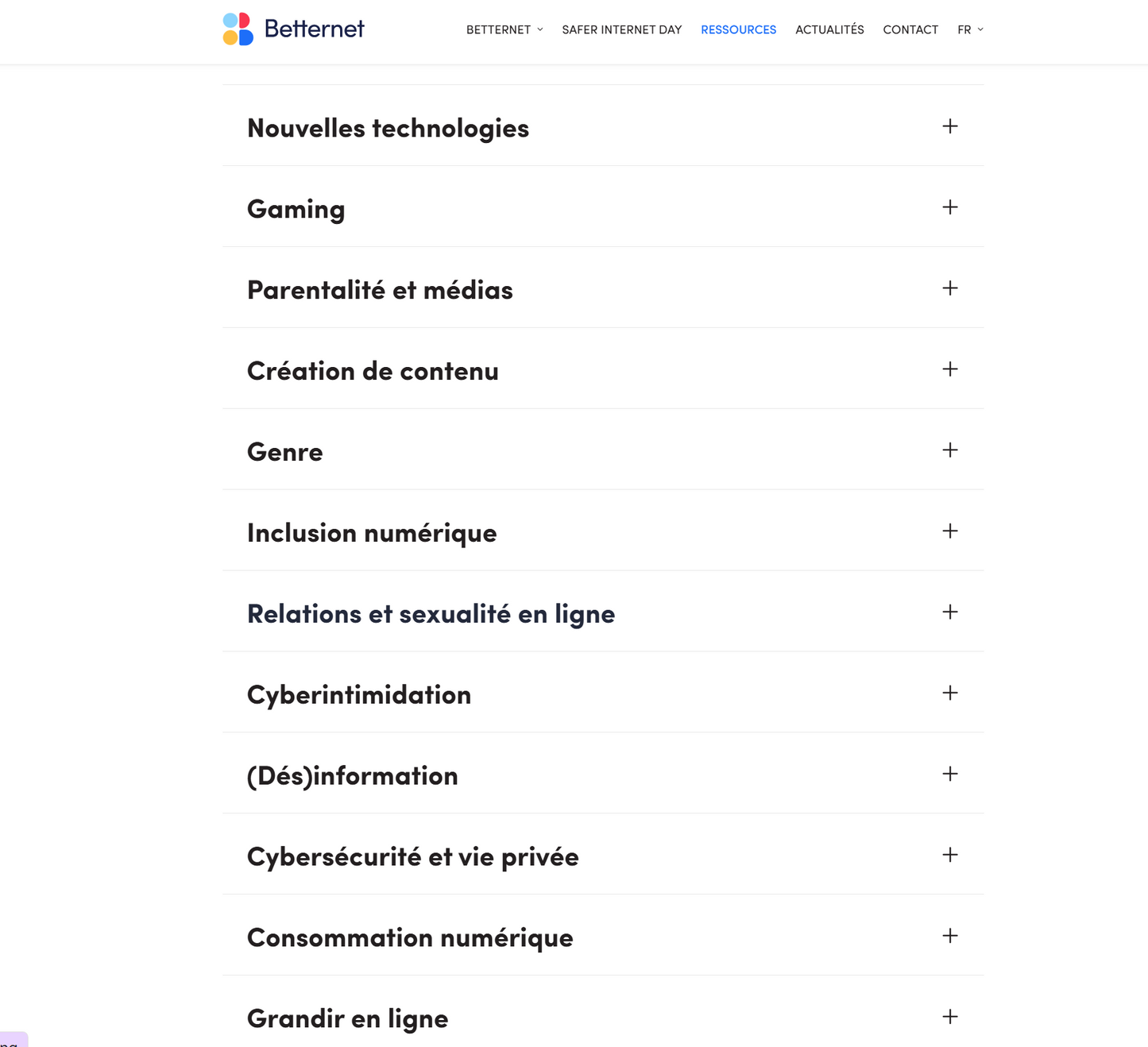 Site web Betternet.be