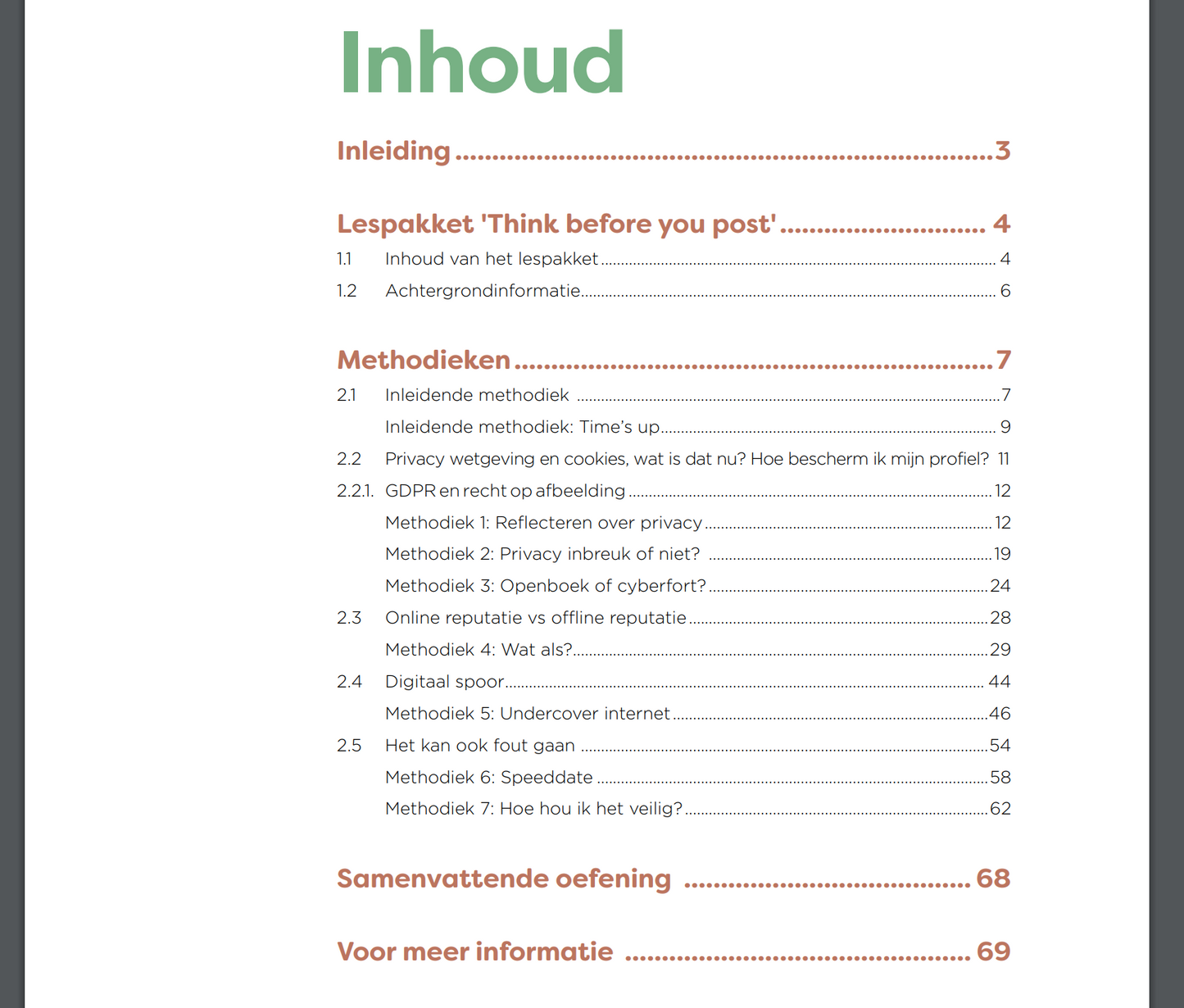 Lespakket Think Before You Post