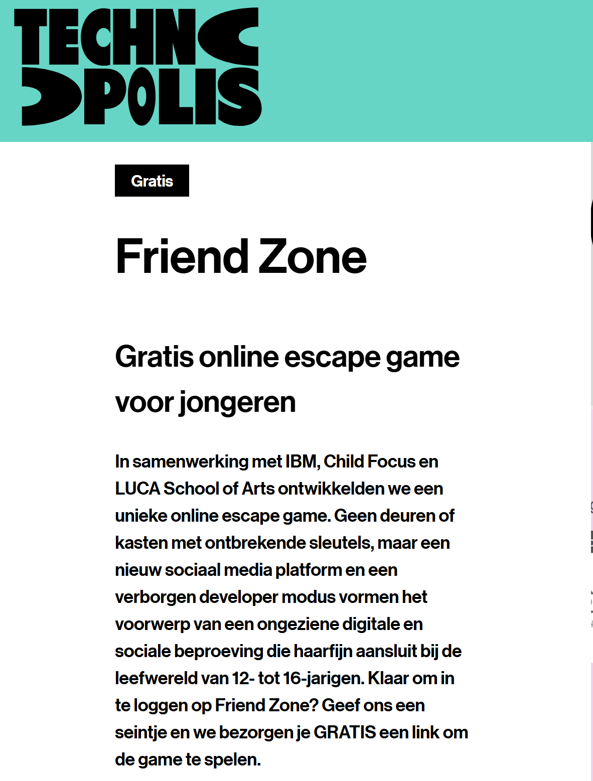 Educatief spel Friendzone