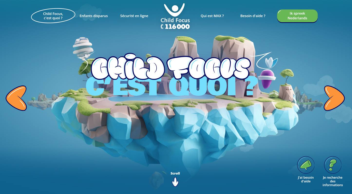 Site web de Child Focus pour les enfants