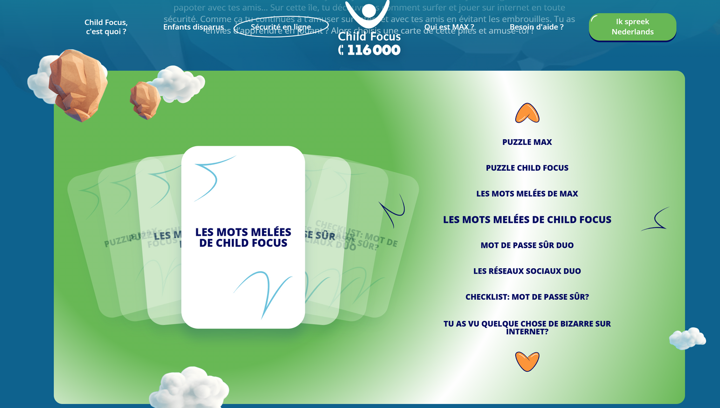 Site web de Child Focus pour les enfants