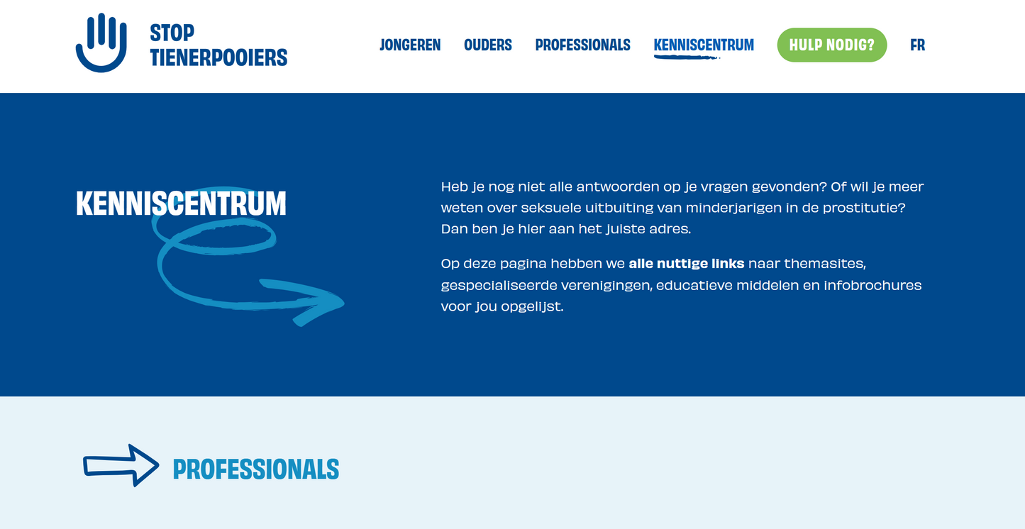Site web Stopproxenetes-ados.be