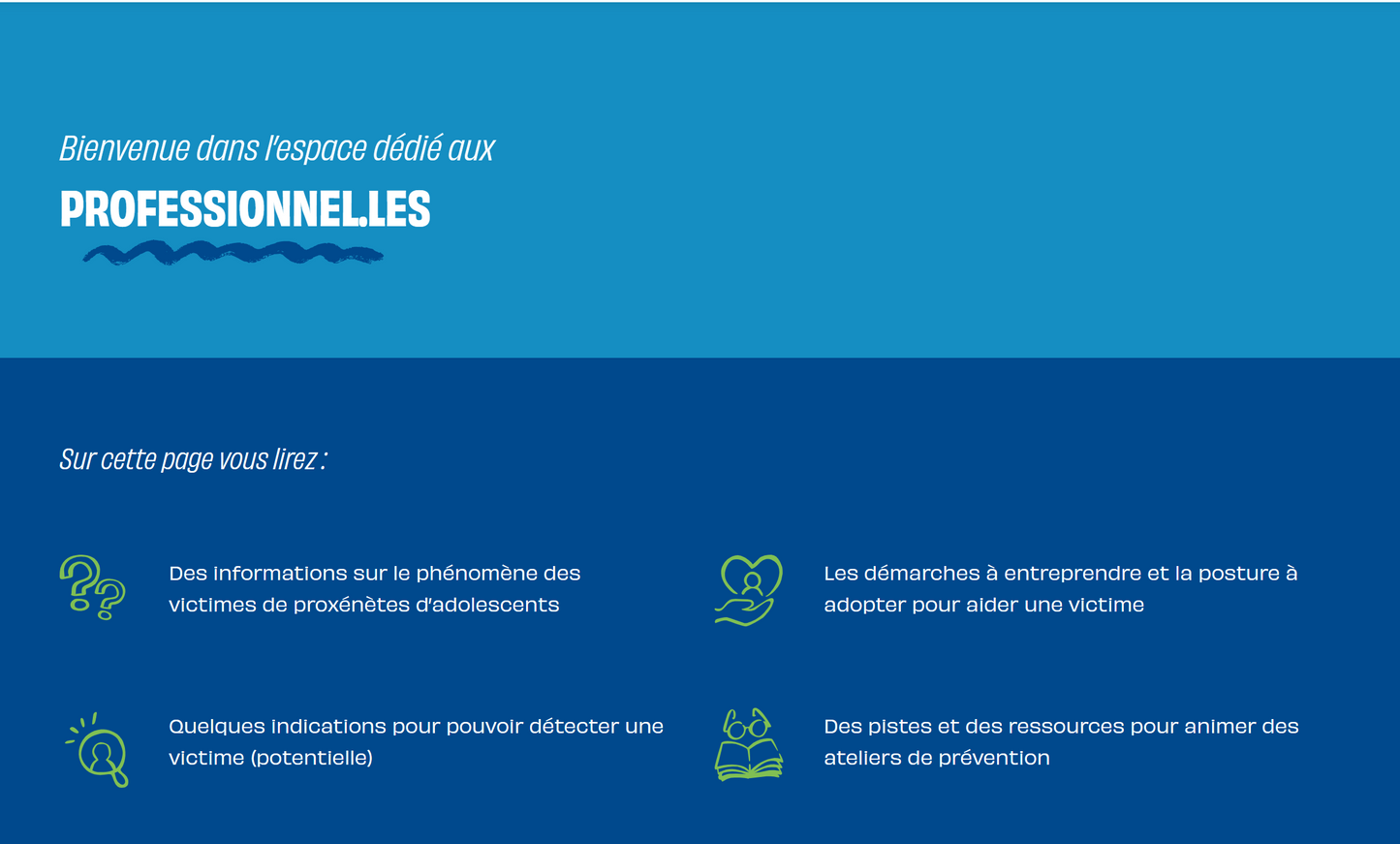 Site web Stopproxenetes-ados.be