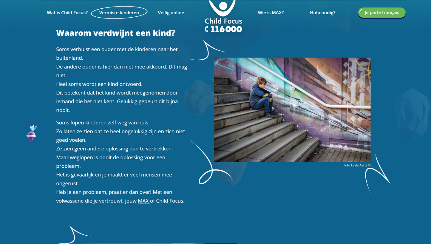 Site web de Child Focus pour les enfants