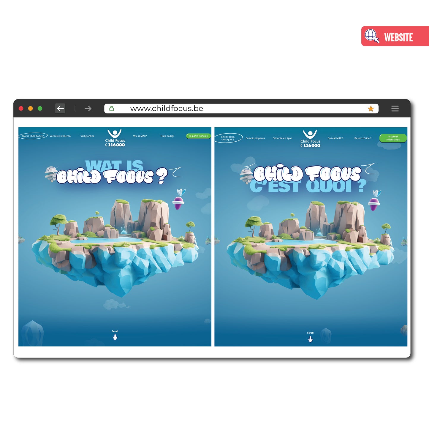 Site web de Child Focus pour les enfants