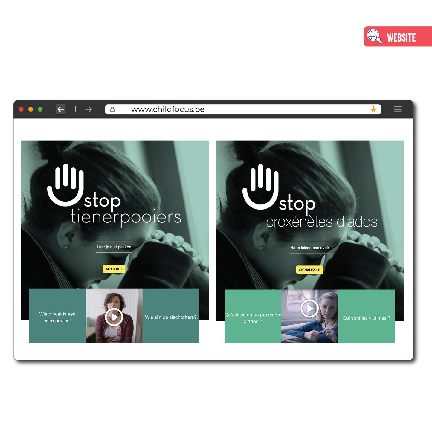 Site web Stopproxenetes-ados.be