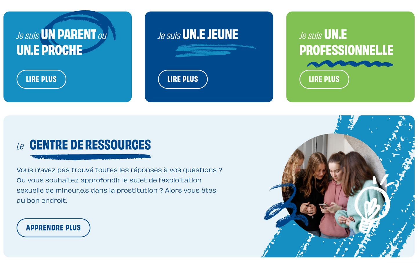 Site web Stopproxenetes-ados.be