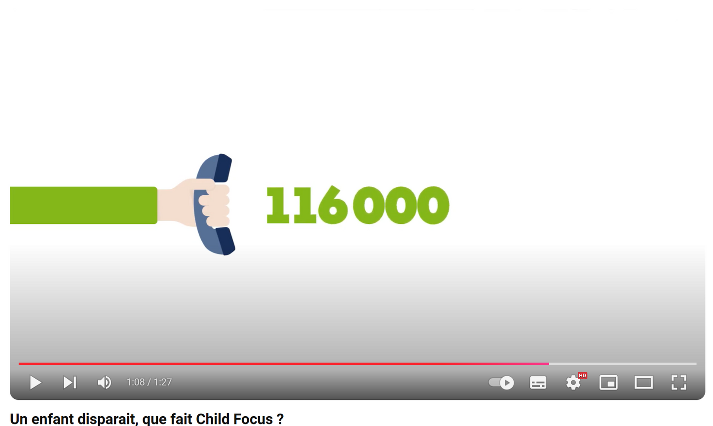 Vidéo Un enfant disparaît, que fait Child Focus ?