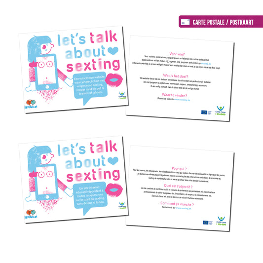 Postkaart Let’s talk about sexting