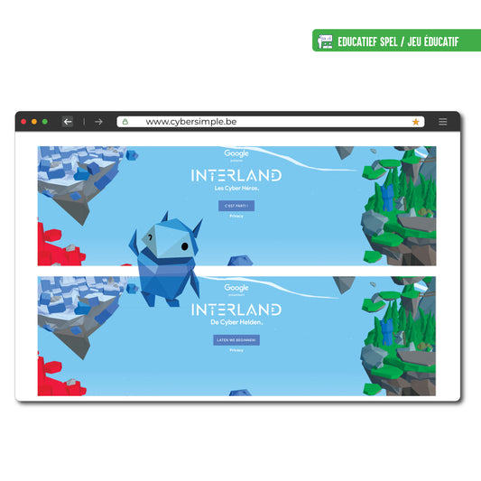 Jeu éducatif Interland sur Cybersimple.be